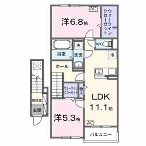 2LDK 間取り図