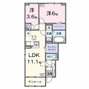 2LDK 間取り図