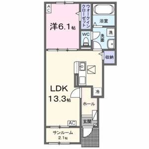 1LDK 間取り図