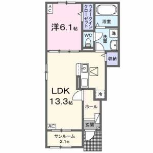 1LDK 間取り図