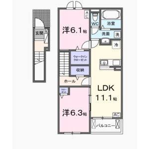 2LDK 間取り図