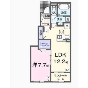 1LDK 間取り図