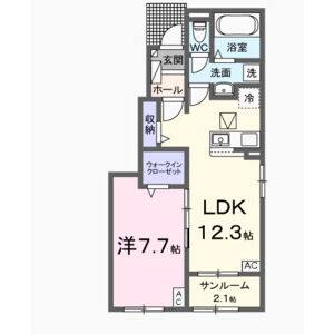 1LDK 間取り図