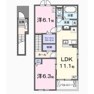 2LDK 間取り図
