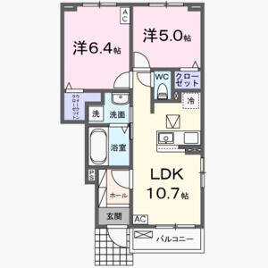2LDK 間取り図