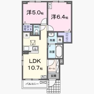 2LDK 間取り図