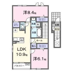 2LDK 間取り図