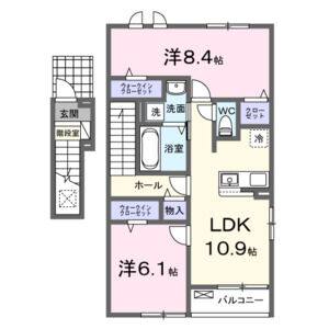 2LDK 間取り図