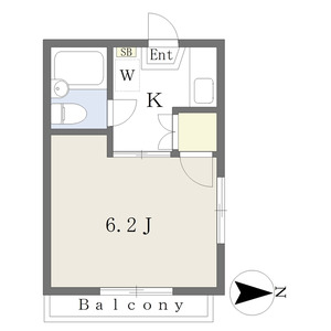 1K 間取り図