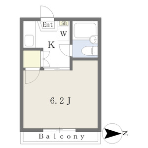 1K 間取り図
