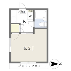 1K 間取り図