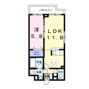 1LDK 間取り図