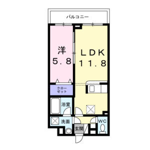 1LDK 間取り図