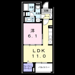 1LDK 間取り図