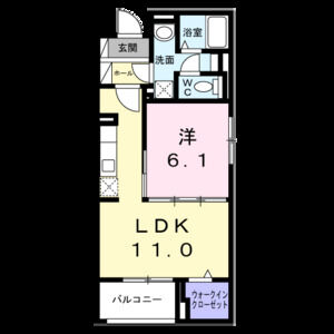 1LDK 間取り図