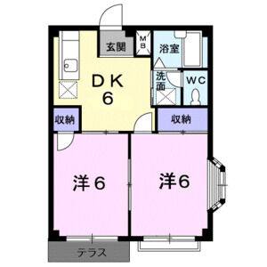 2DK 間取り図