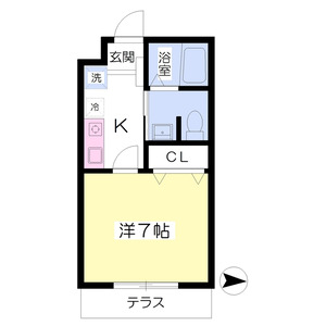1K 間取り図