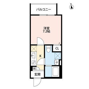 1K 間取り図