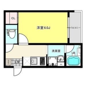 1K 間取り図
