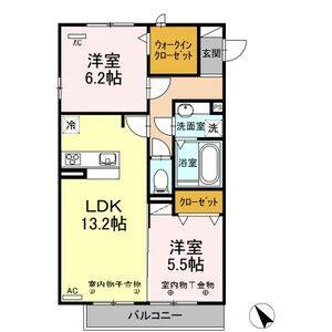 2LDK 間取り図