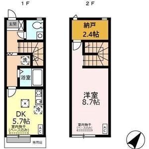 1DK 間取り図
