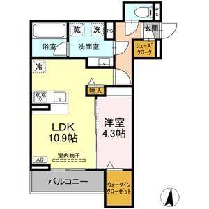 1LDK 間取り図