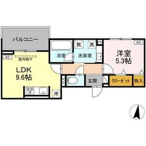 1LDK 間取り図
