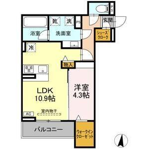 1LDK 間取り図
