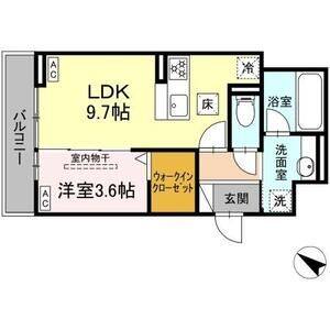 1LDK 間取り図