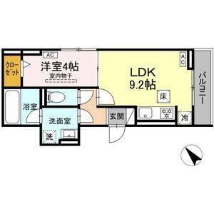 1LDK 間取り図