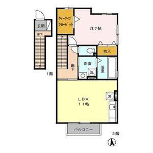 1LDK 間取り図