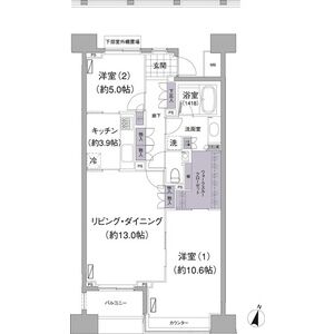 2LDK 間取り図