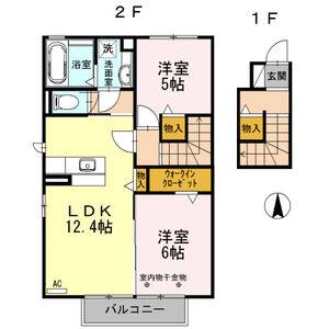 2LDK 間取り図