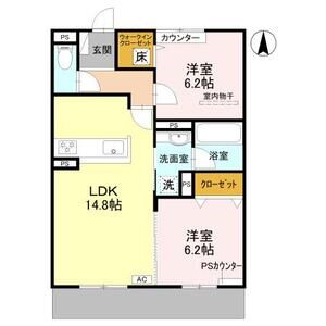 2LDK 間取り図