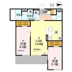 2LDK 間取り図