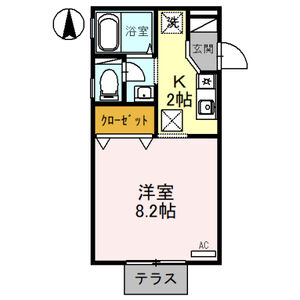 1K 間取り図