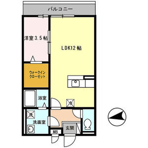 1LDK 間取り図