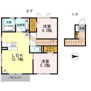 2LDK 間取り図