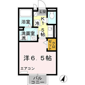 1K 間取り図