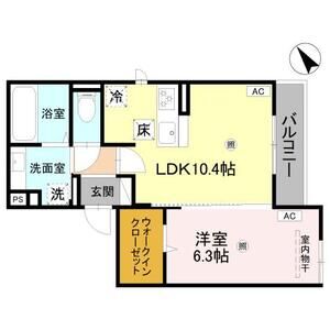 1LDK 間取り図