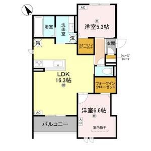 2LDK 間取り図