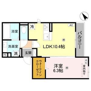 1LDK 間取り図