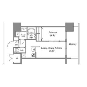1LDK 間取り図