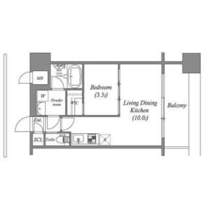 1LDK 間取り図