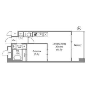 1LDK 間取り図