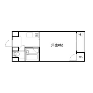 1K 間取り図