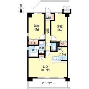 2LDK 間取り図