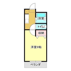 1K 間取り図