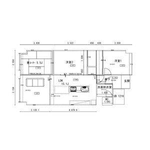 2LDK 間取り図