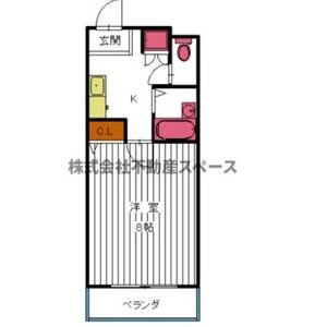 1K 間取り図